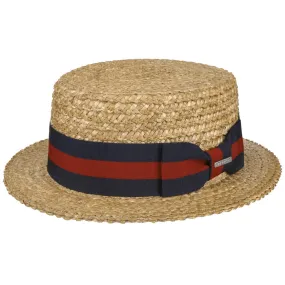 CHAPEAU CANOTIER EN PAILLE DE BLÉ BOATER