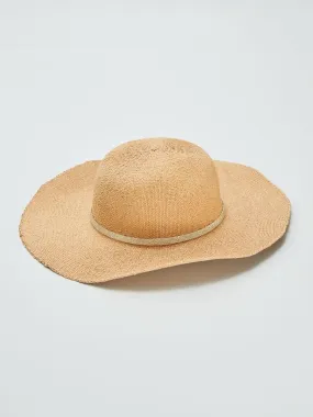 Chapeau de paille pailleté - Beige