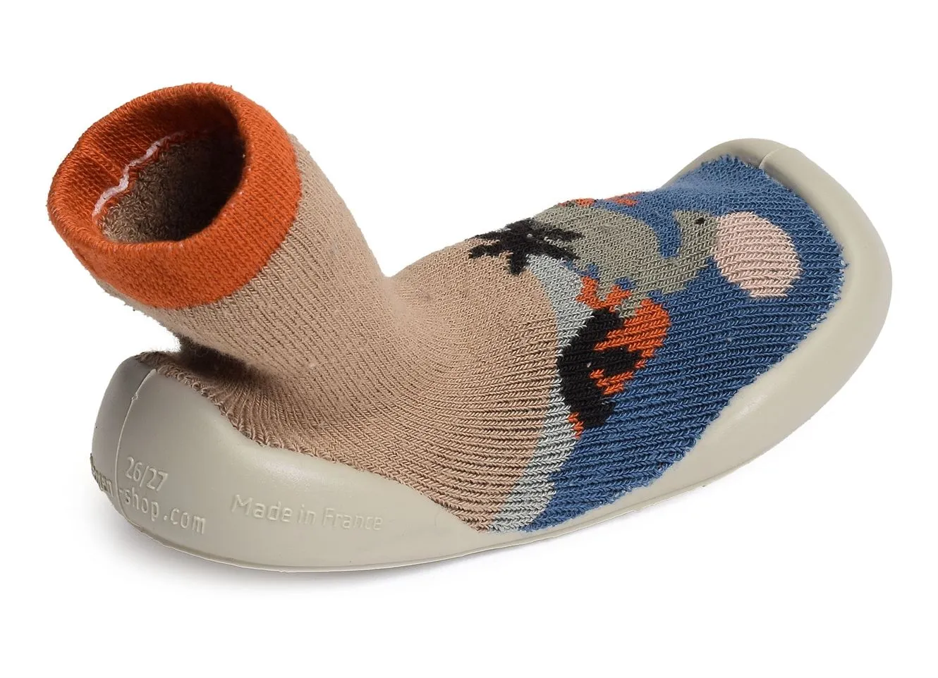 chaussons et pantoufles Collegien  Diplodocus multicolore 