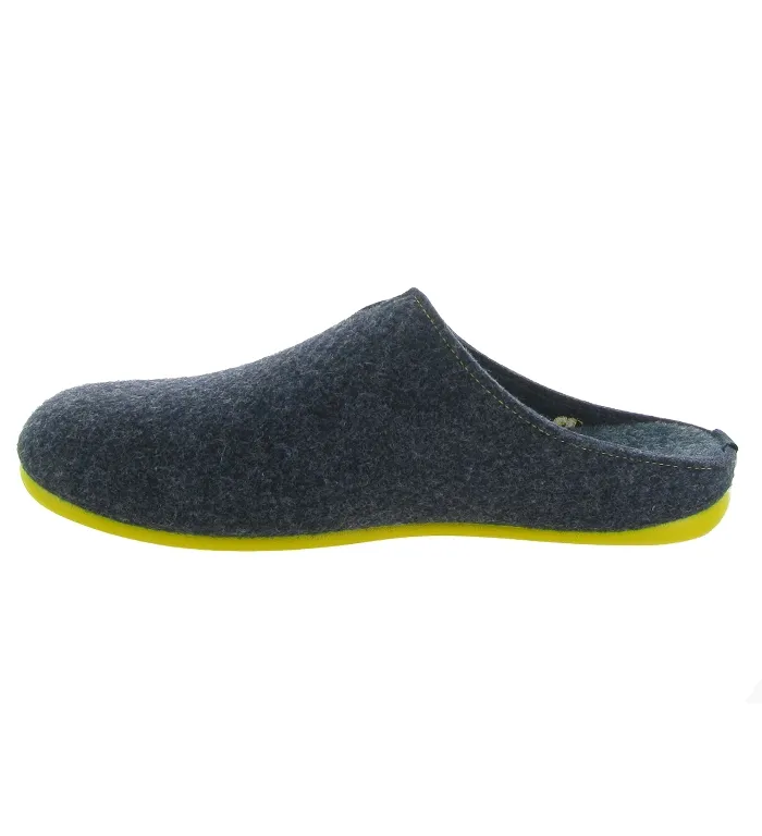 chaussons et pantoufles - Mules Sabots - homme - Feutrine - Bleu - La maison de l espadrille