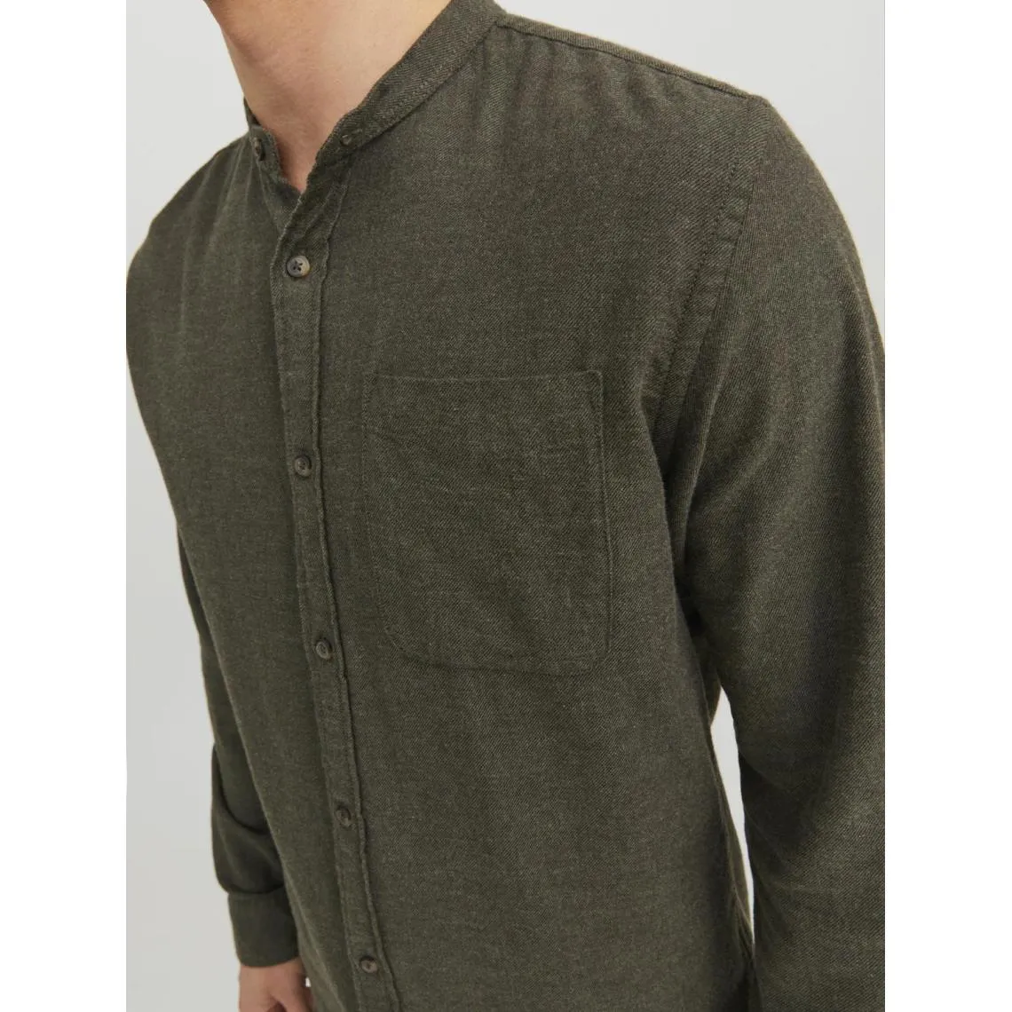 Chemise à boutons homme vert foncé en coton Todd Jack & Jones - Chemise Homme sur MenCorner