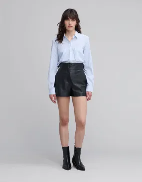 Chemise bleue rayée blanche Femme