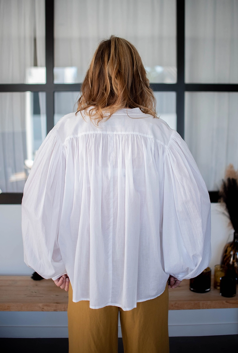 Chemise Country Oversize Blanche - Berenice | Les Chiquettes