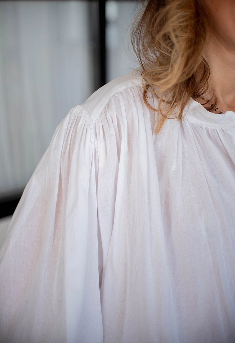 Chemise Country Oversize Blanche - Berenice | Les Chiquettes