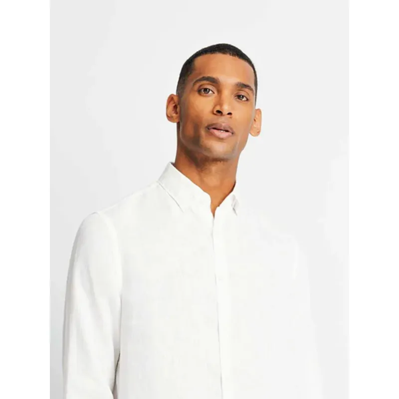 Chemise en lin kisseo blanc homme - Izac | wimod