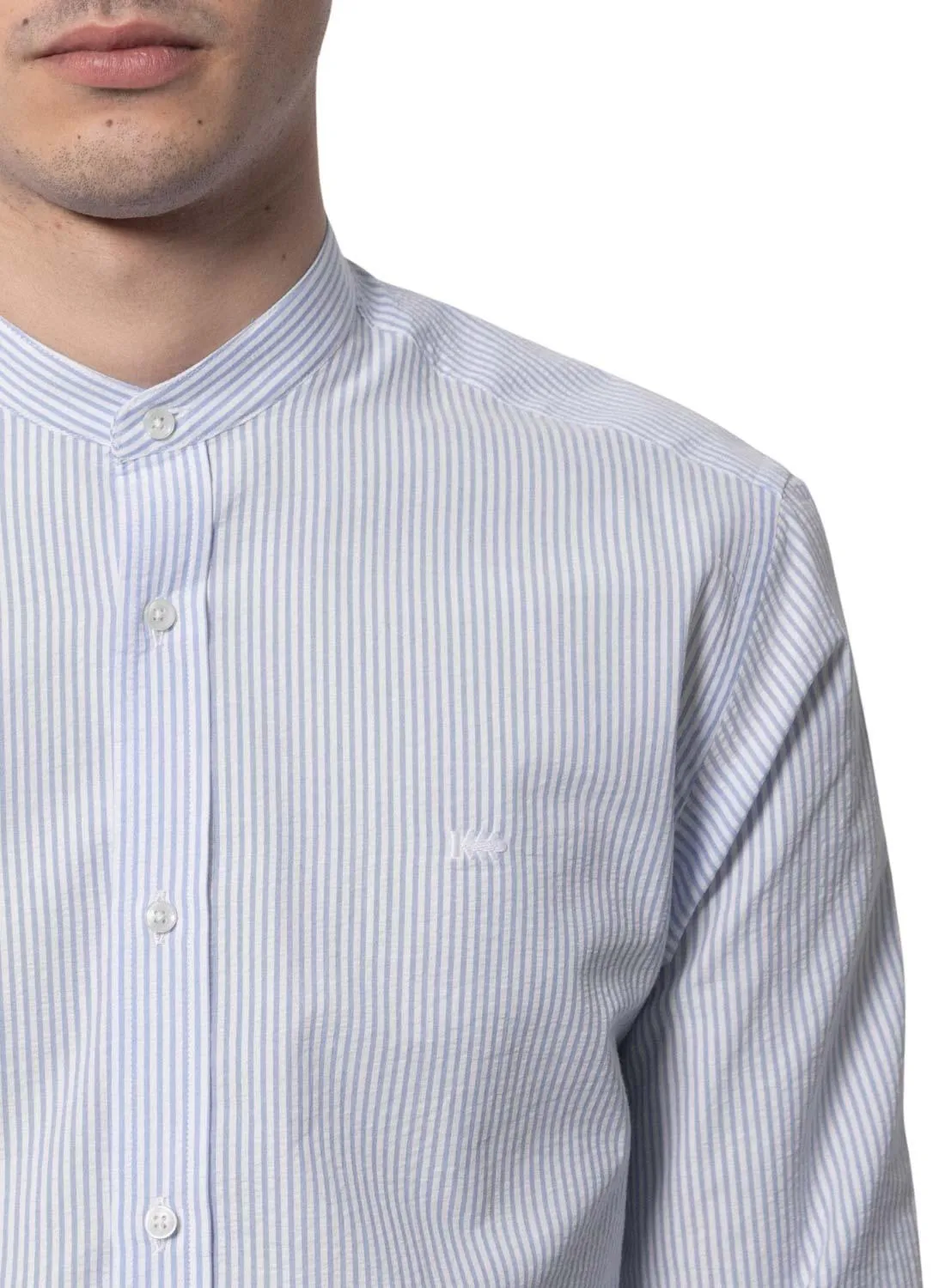 Chemise Klout Polera MilRayures Bleu y Blanc Homme