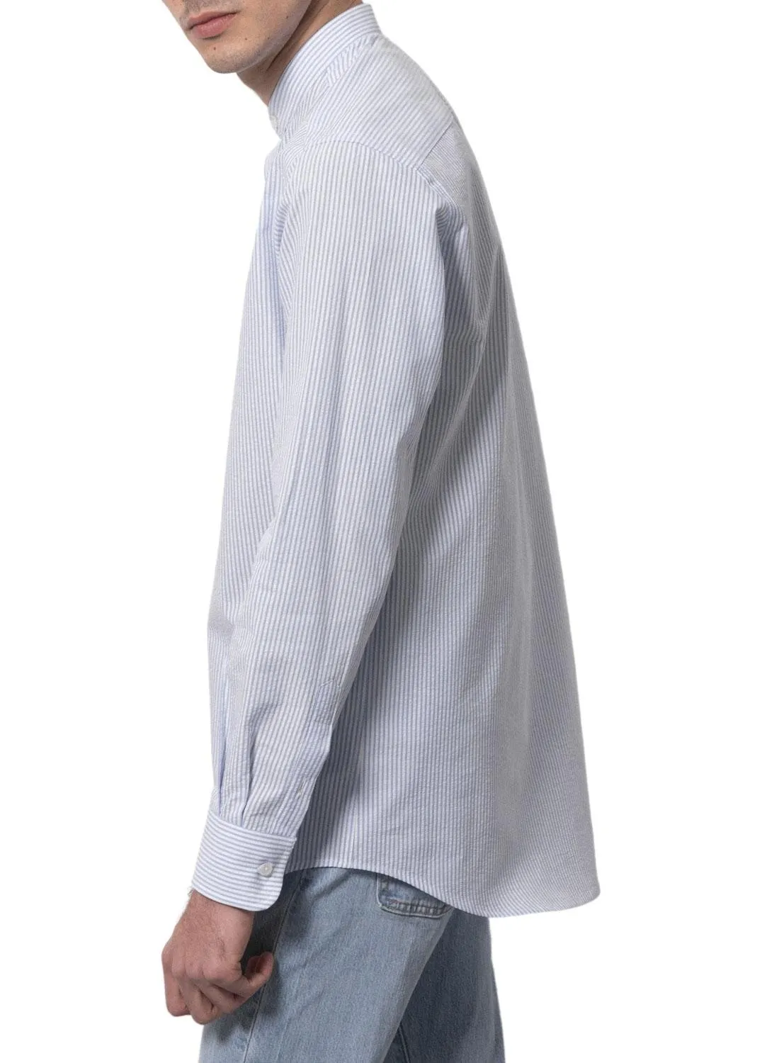 Chemise Klout Polera MilRayures Bleu y Blanc Homme