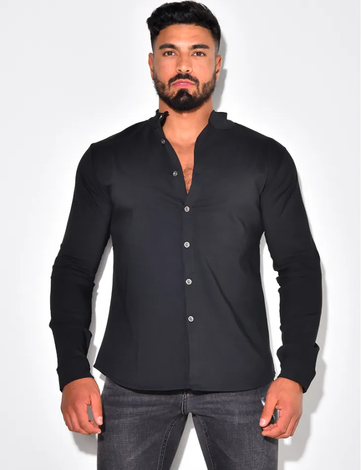 Chemise manches longues col rond / 48459 - JEANS INDUSTRY