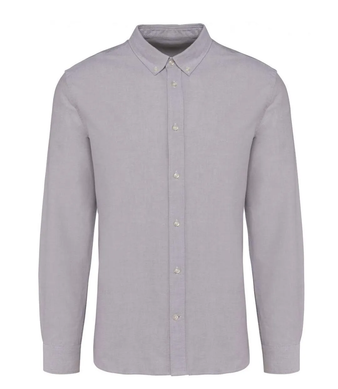 Chemise Oxford manches longues - Homme - PK503 - gris mastic