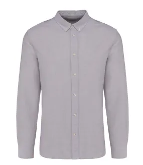 Chemise Oxford manches longues - Homme - PK503 - gris mastic