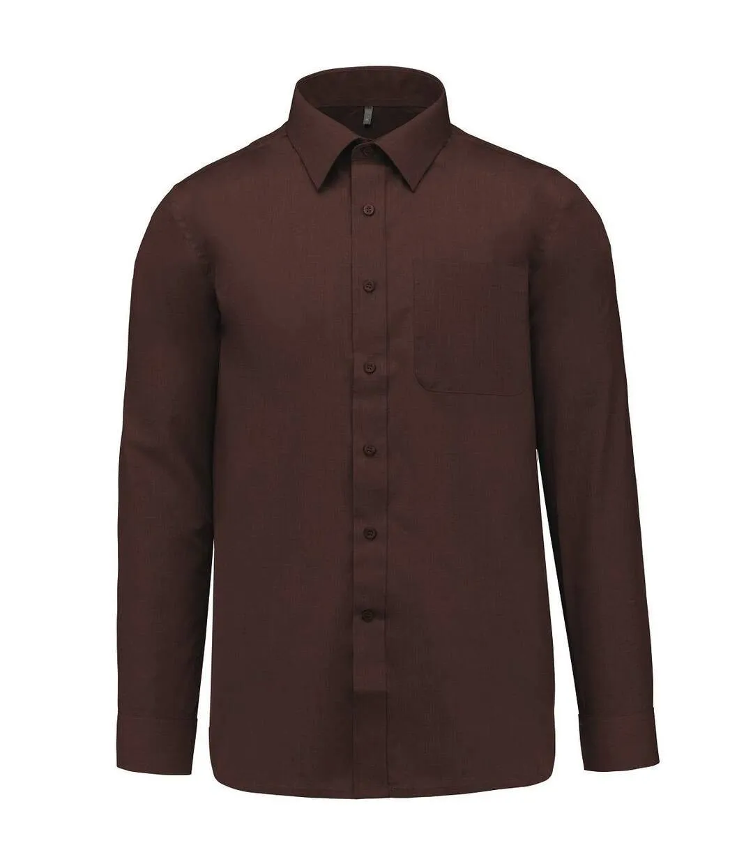 Chemise popeline manches longues - Homme - K545 - marron