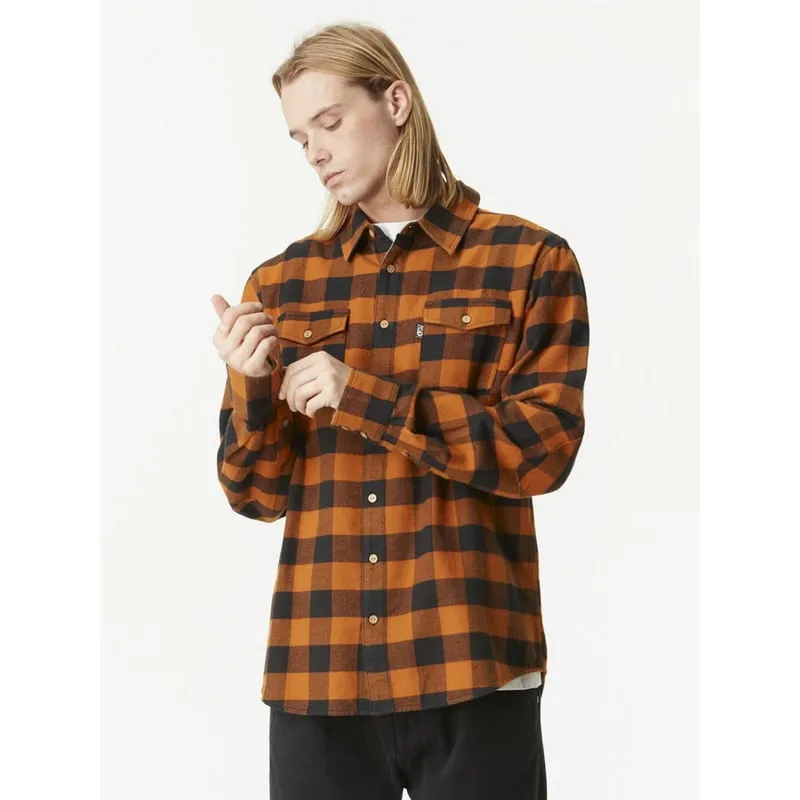 Chemise à carreaux hillsboro orange homme - Picture | wimod