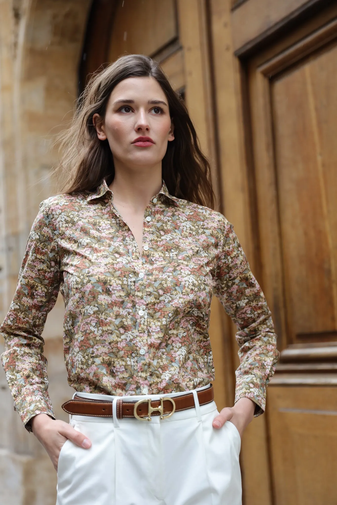 Chemisier Canelle en coton Liberty of London - Kaki