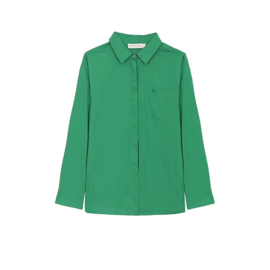 Chemisier CLONY vert en coton | 3 Suisses