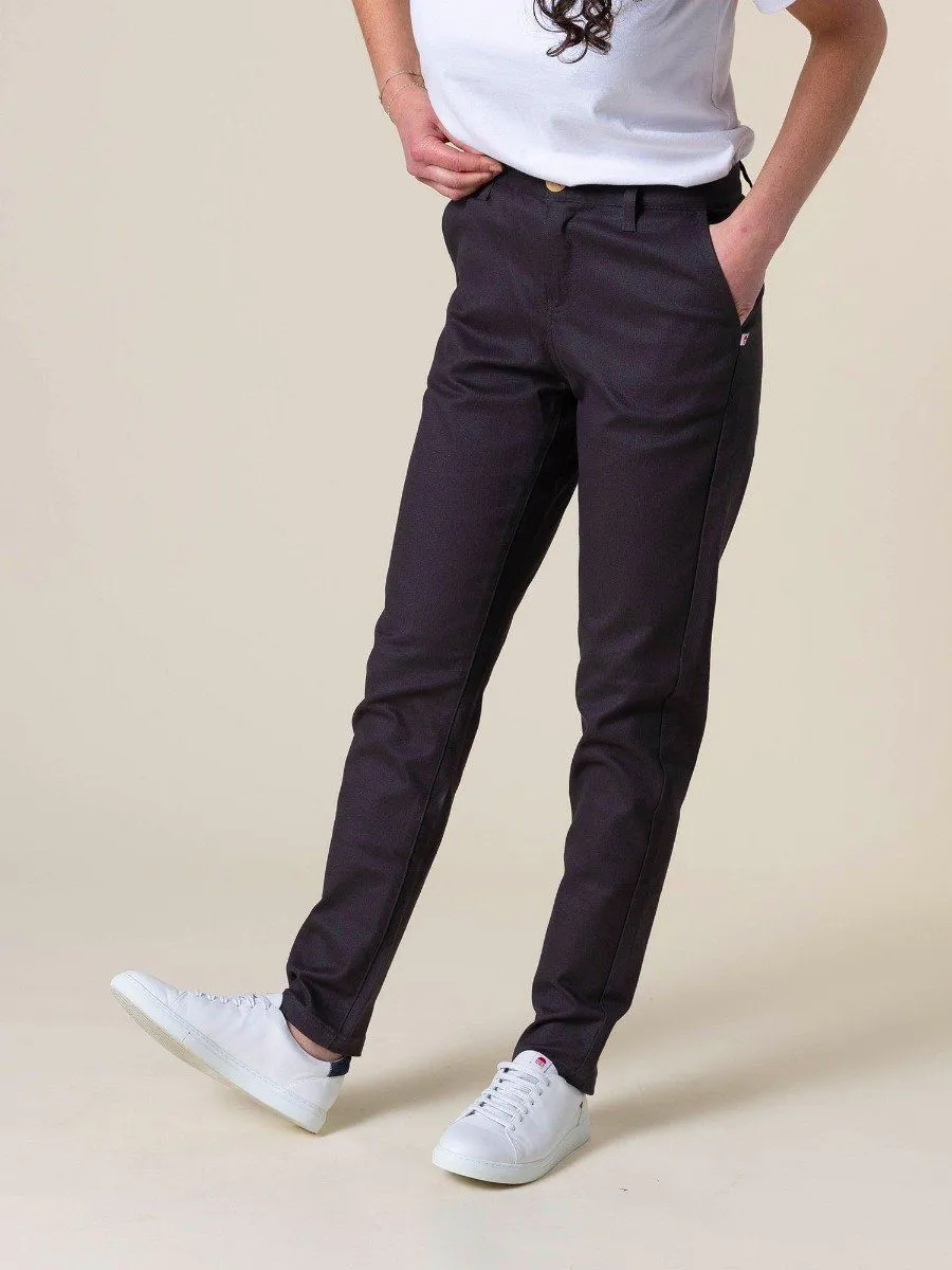 CHINO AJUSTE 263N coton bio filidenim flex uni anthracite Femme | 1083