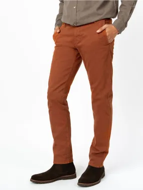 Chino Homme Coton Acajou tbs