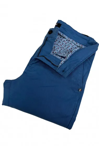 Chino LYON bleu vert Couleur Bleu Taille 38