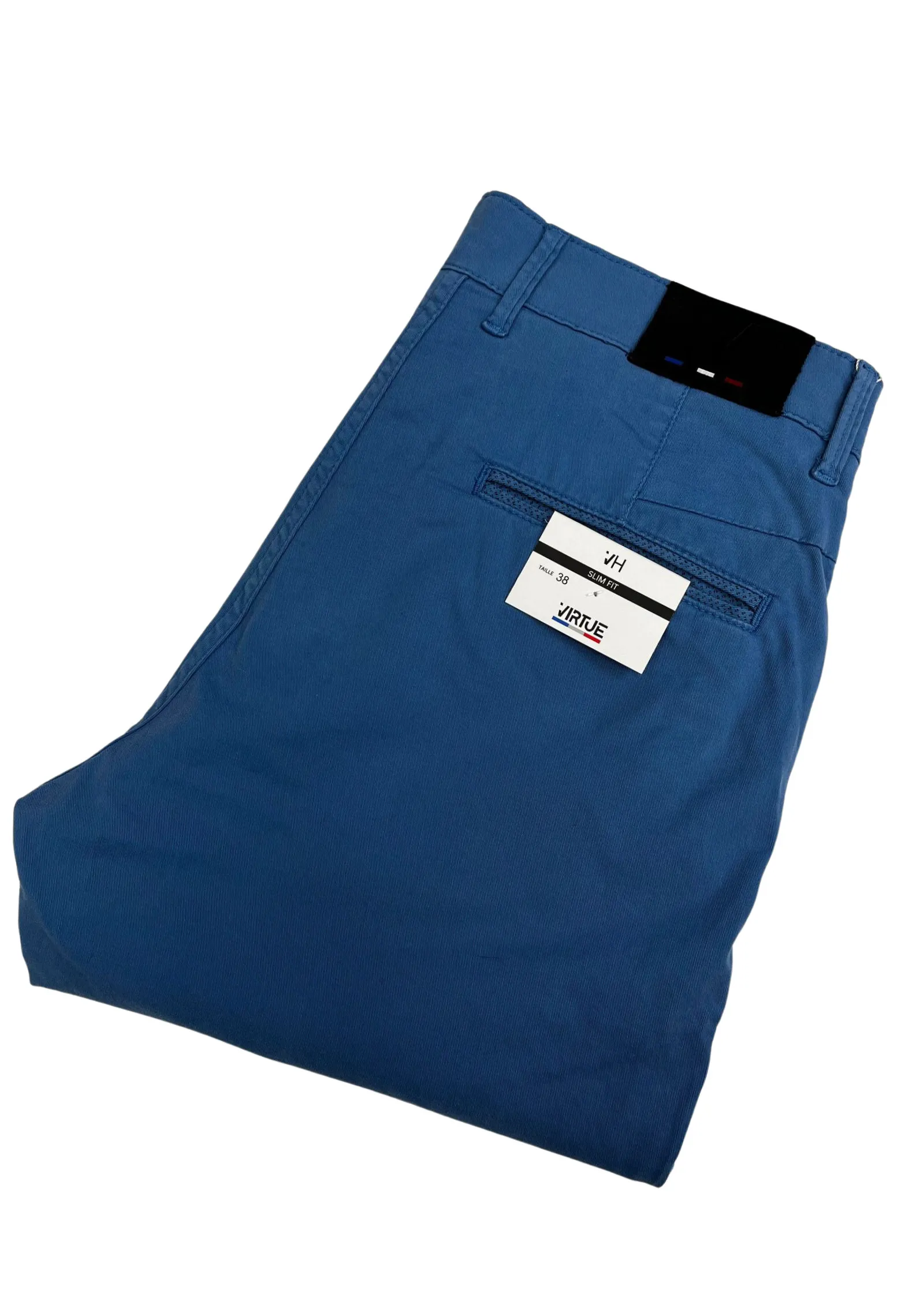 Chino LYON bleu vert Couleur Bleu Taille 38