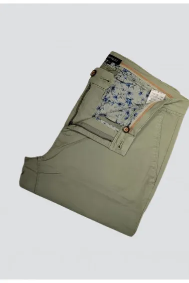 Chino PEARL olive Taille 38 Couleur Kaki