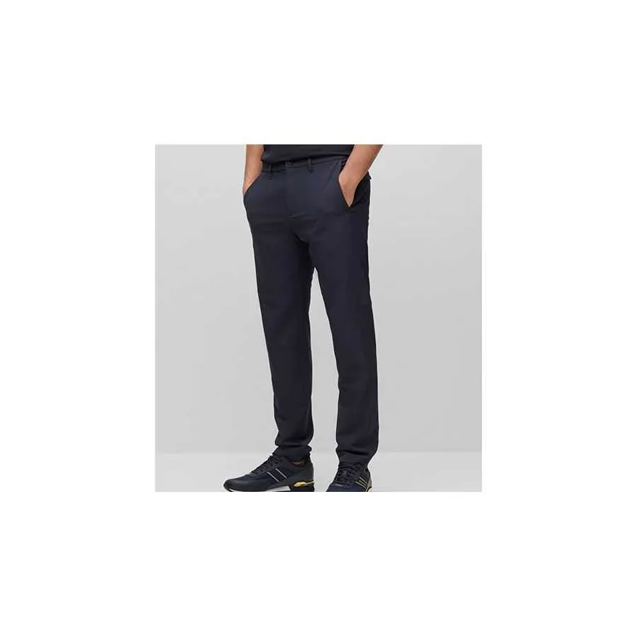 Chino Slim Fit Quadri-Extensible Bleu Foncé Boss Homme | Toulouse