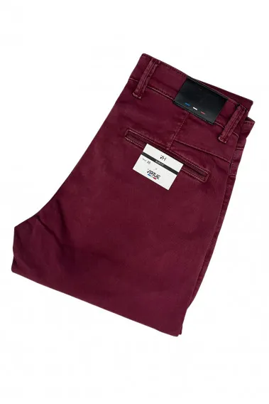 Chino slim LYON prune Taille 38 Couleur Prune