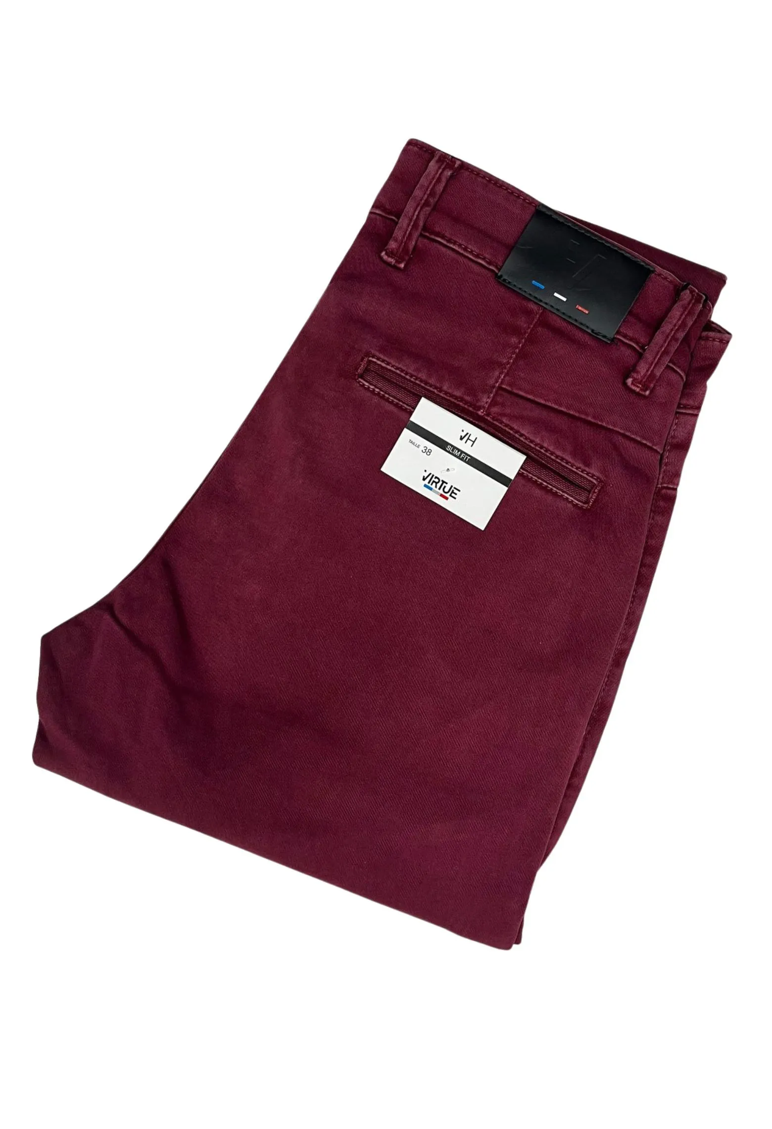 Chino slim LYON prune Taille 38 Couleur Prune