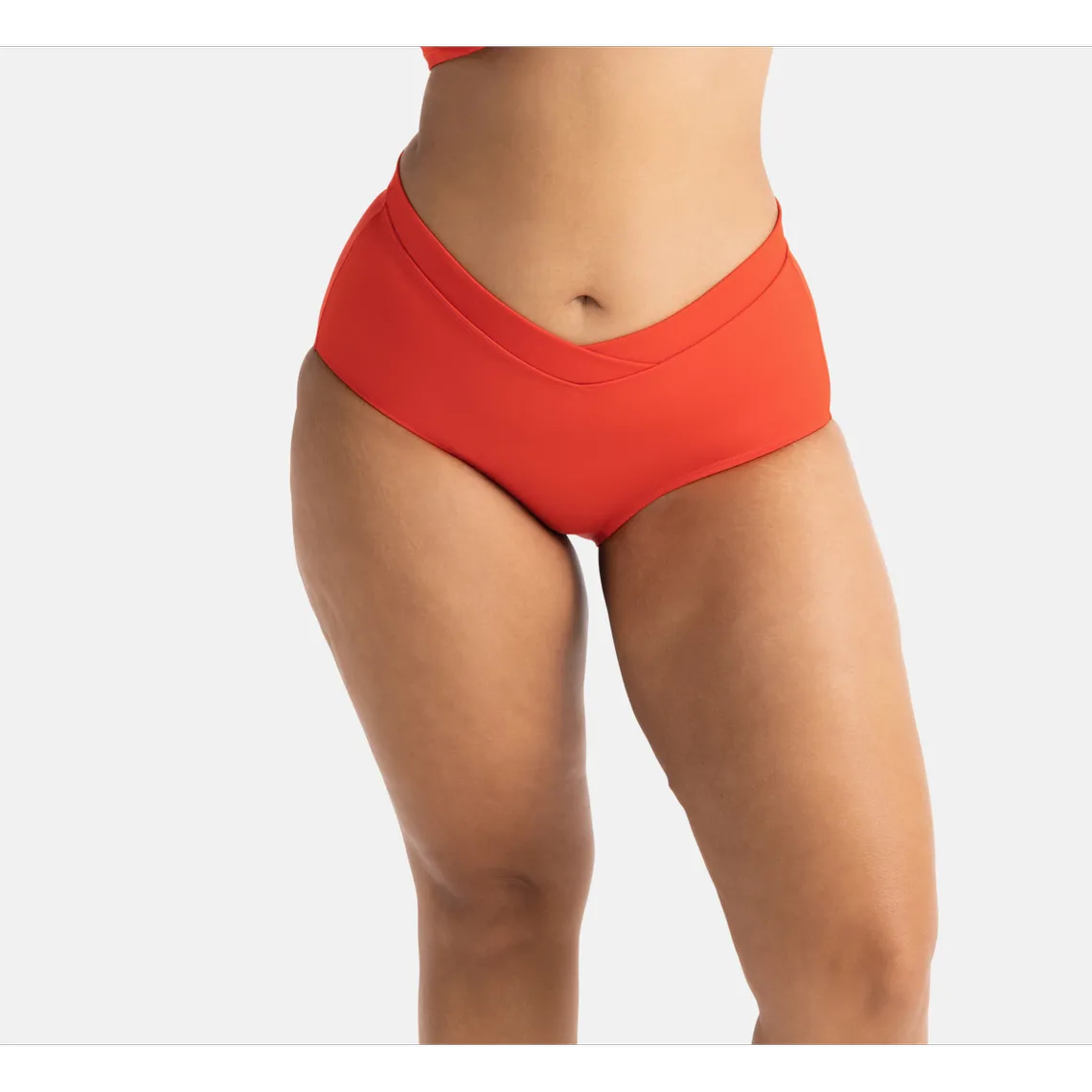 Culotte de bain taille haute - Corail | 3 Suisses