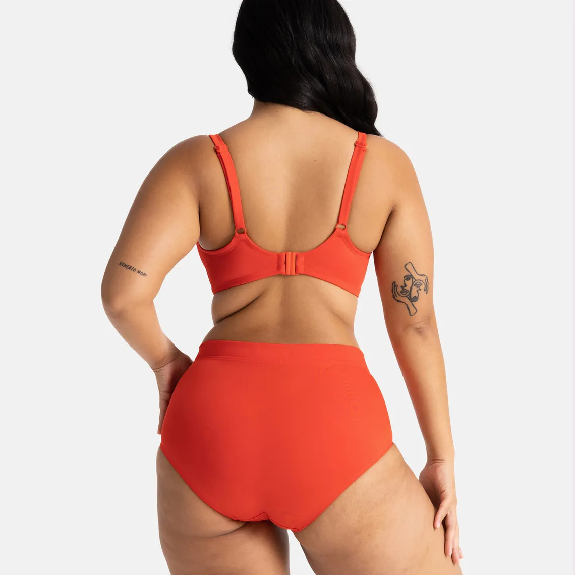 Culotte de bain taille haute - Corail | 3 Suisses