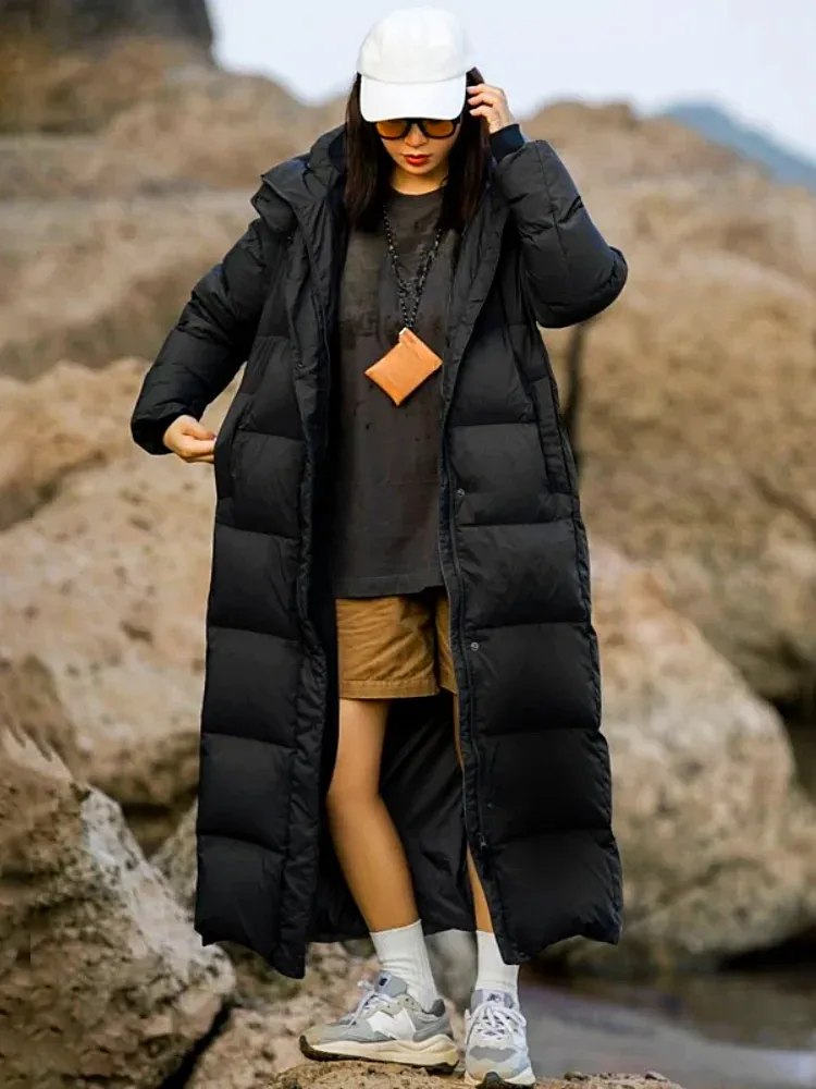 Dana - parka d'hiver en duvet pour femme à capuche longue