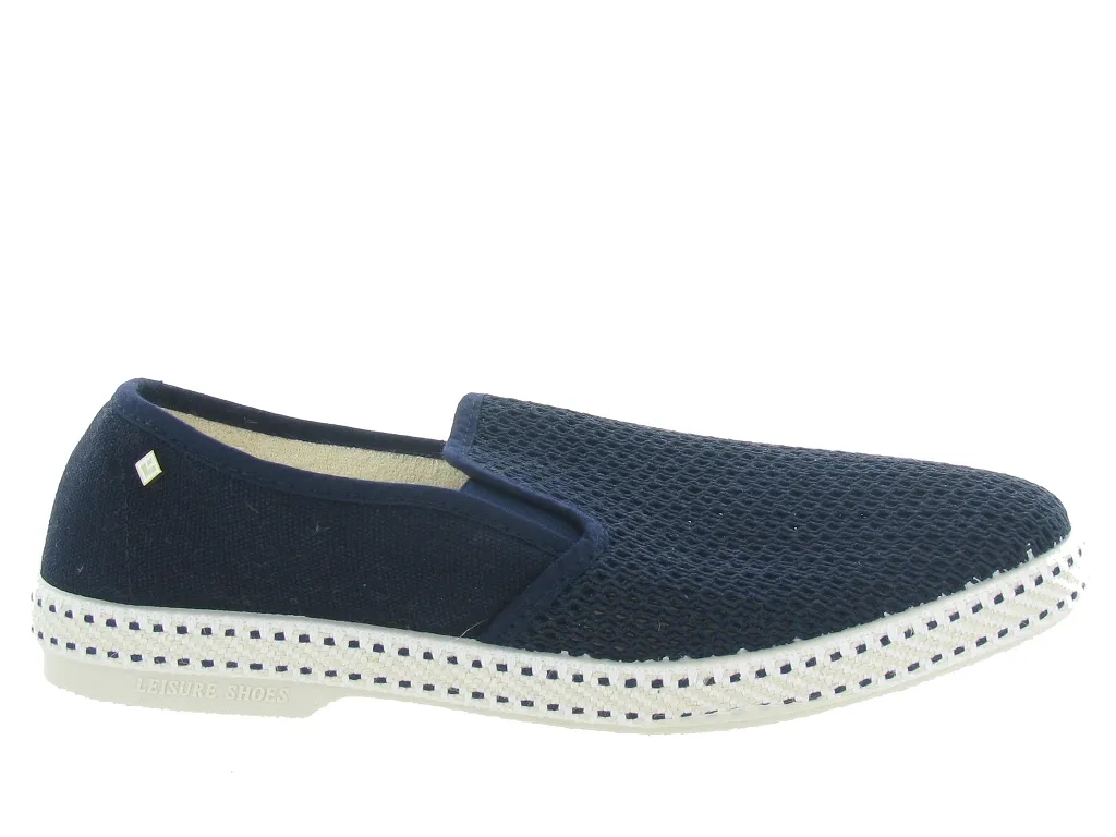 espadrilles - Espadrille plate - femme - Toile Jean - Bleu - Rivieras