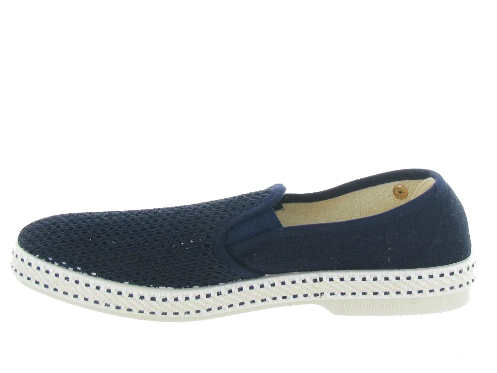 espadrilles - Espadrille plate - femme - Toile Jean - Bleu - Rivieras