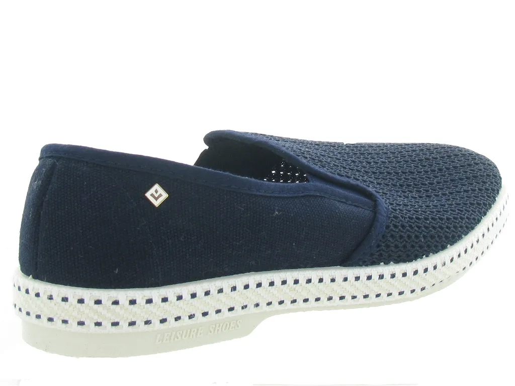 espadrilles - Espadrille plate - femme - Toile Jean - Bleu - Rivieras