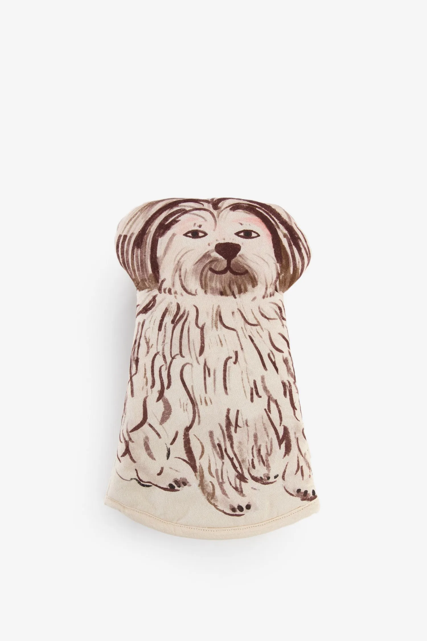 Gant de cuisine avec chien - beige