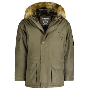 Geographical Norway Abiosaure Homme - Parka chaude à capuche Kaki