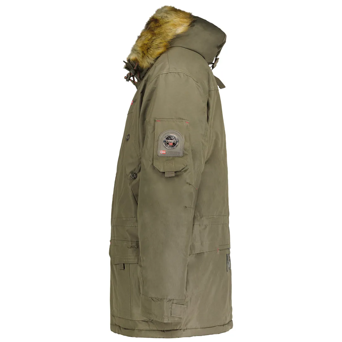 Geographical Norway Abiosaure Homme - Parka chaude à capuche Kaki