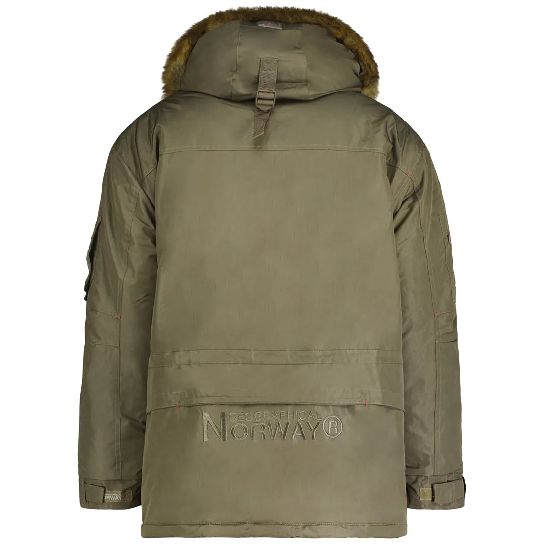 Geographical Norway Abiosaure Homme - Parka chaude à capuche Kaki