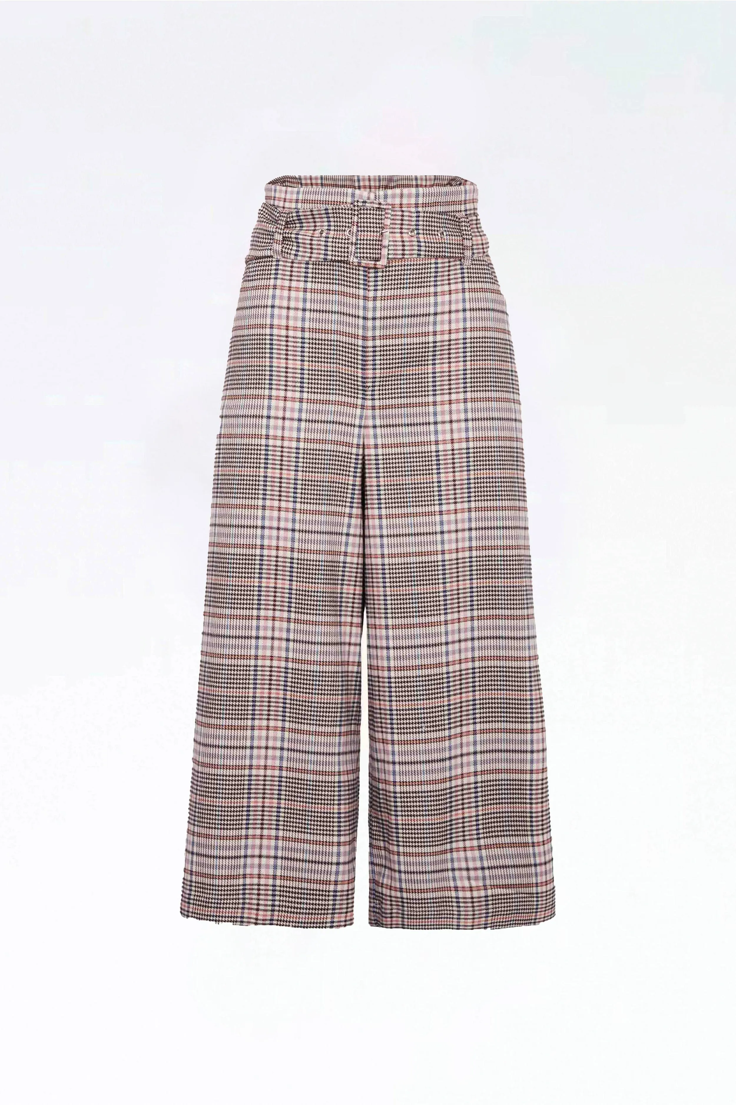 GIANNI - Jupe culotte taille haute en tartan