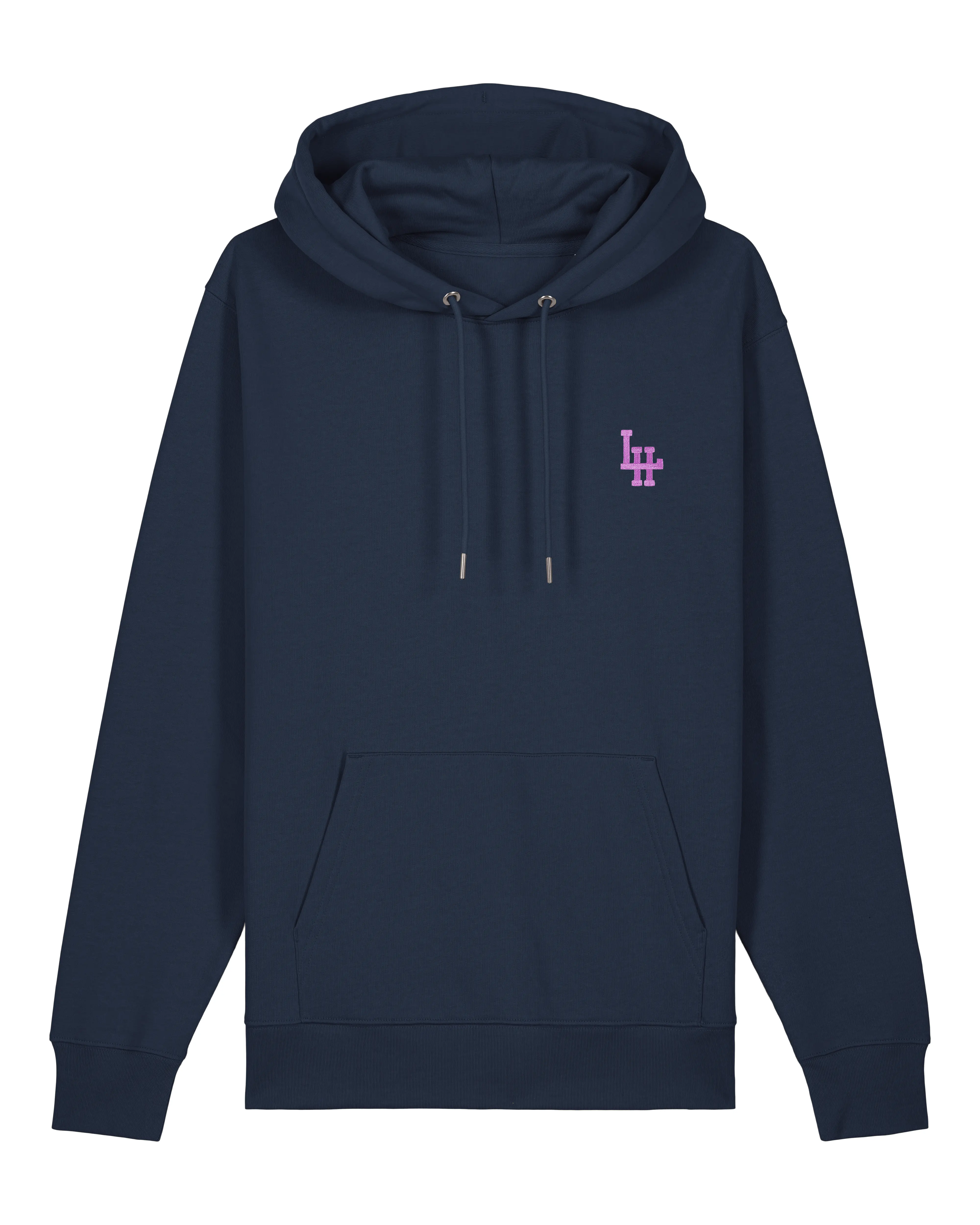 Hoodie Bio LH Girl Marine (Rose brodé)