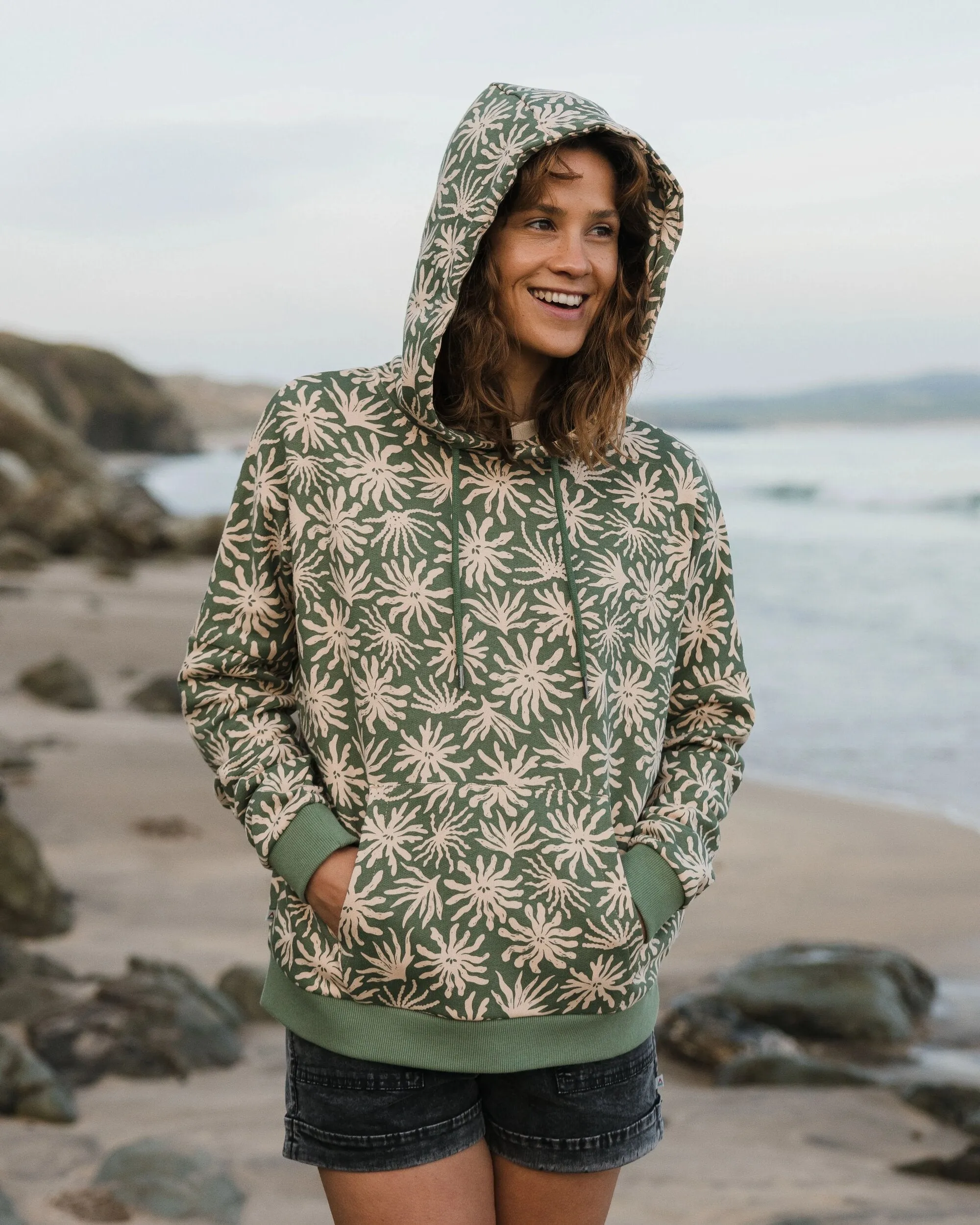 Hoodie en coton bio Arame - Pistache Algue