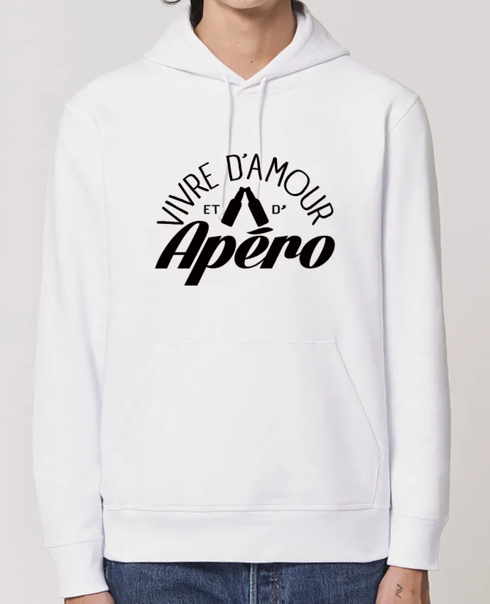 Hoodie Vivre d'Amour et d'Apéro Par Freeyourshirt.com