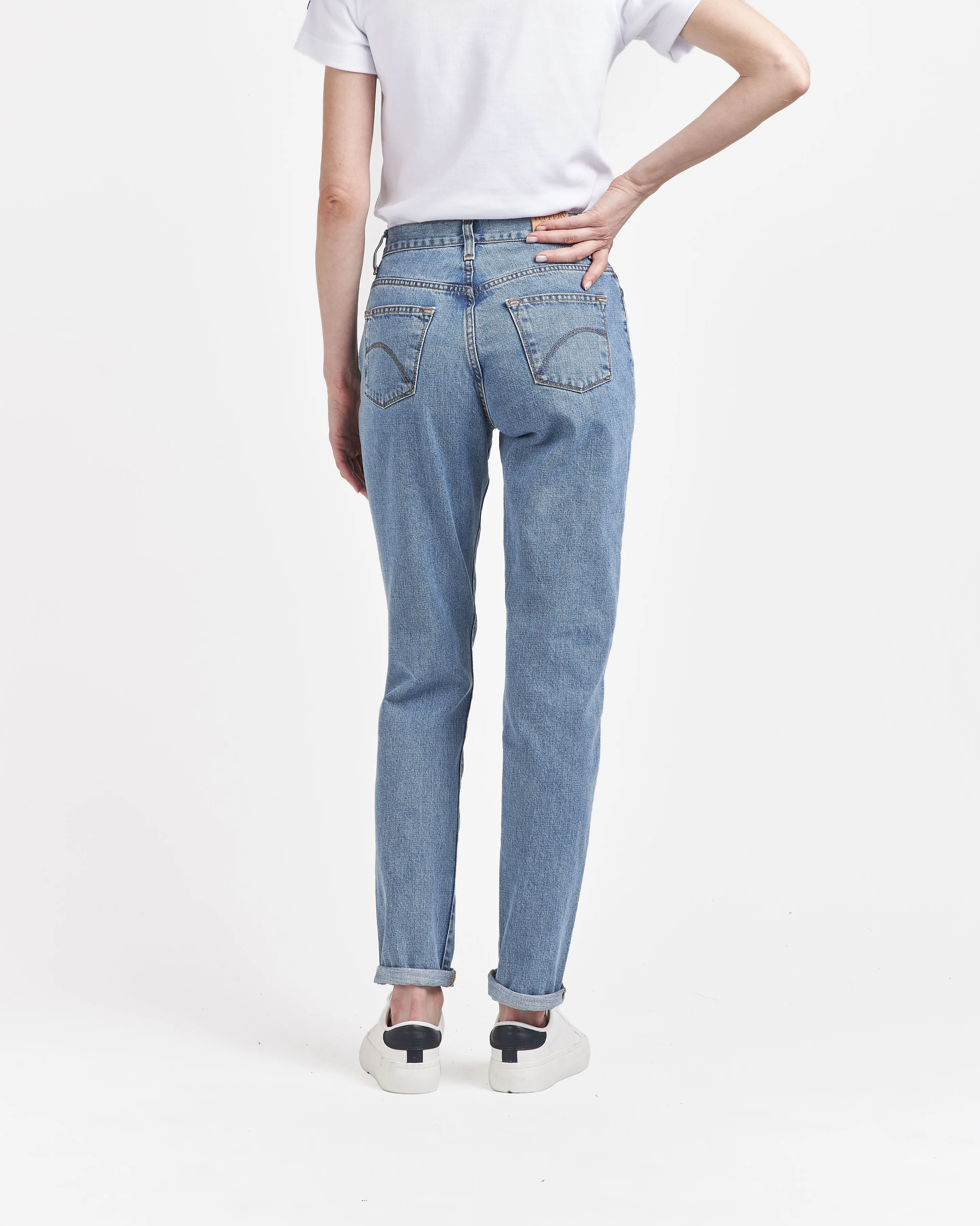 Jean femme mom taille haute Clair - Marthe