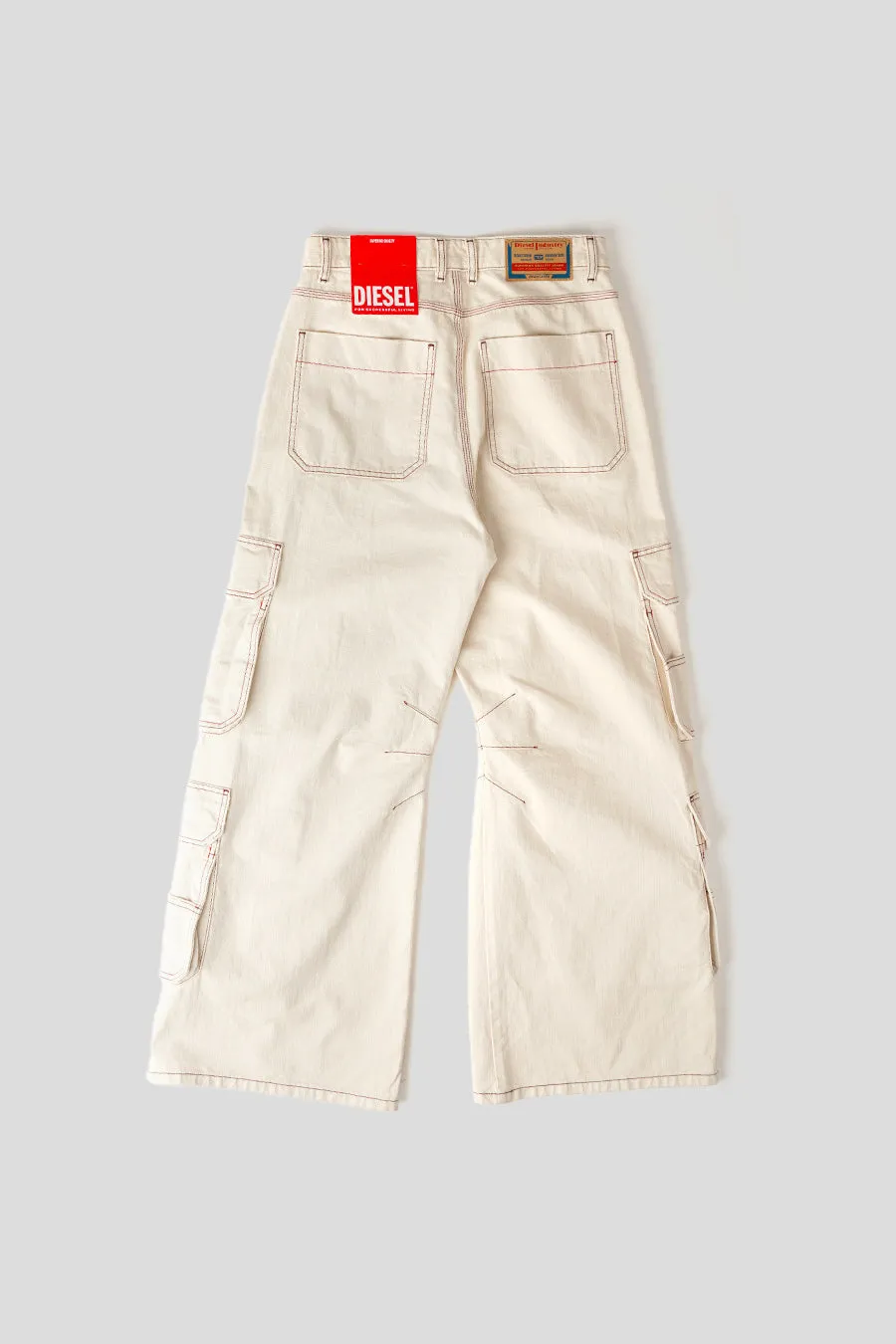 JEANS CARGO 1996 BLANC