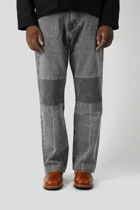 JEANS EXTENDED THIRD CUT BLACK AND GREY