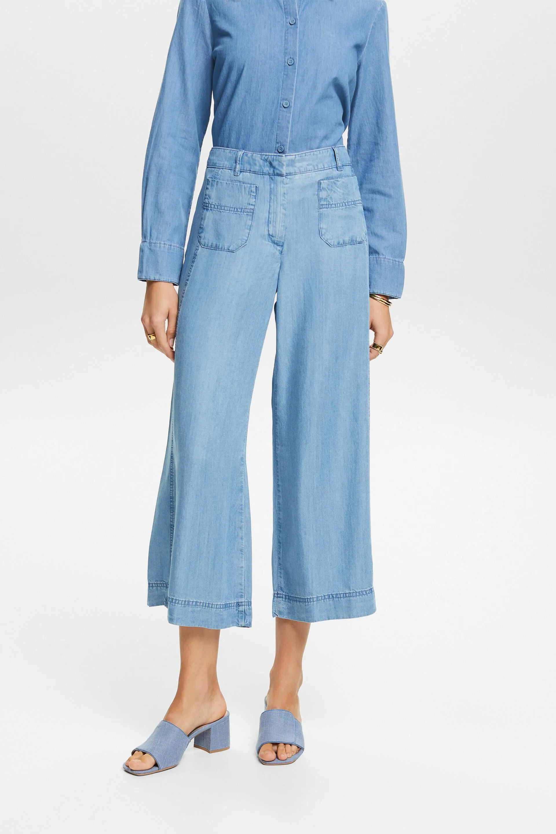 Jupe-culotte à jambes larges cropped