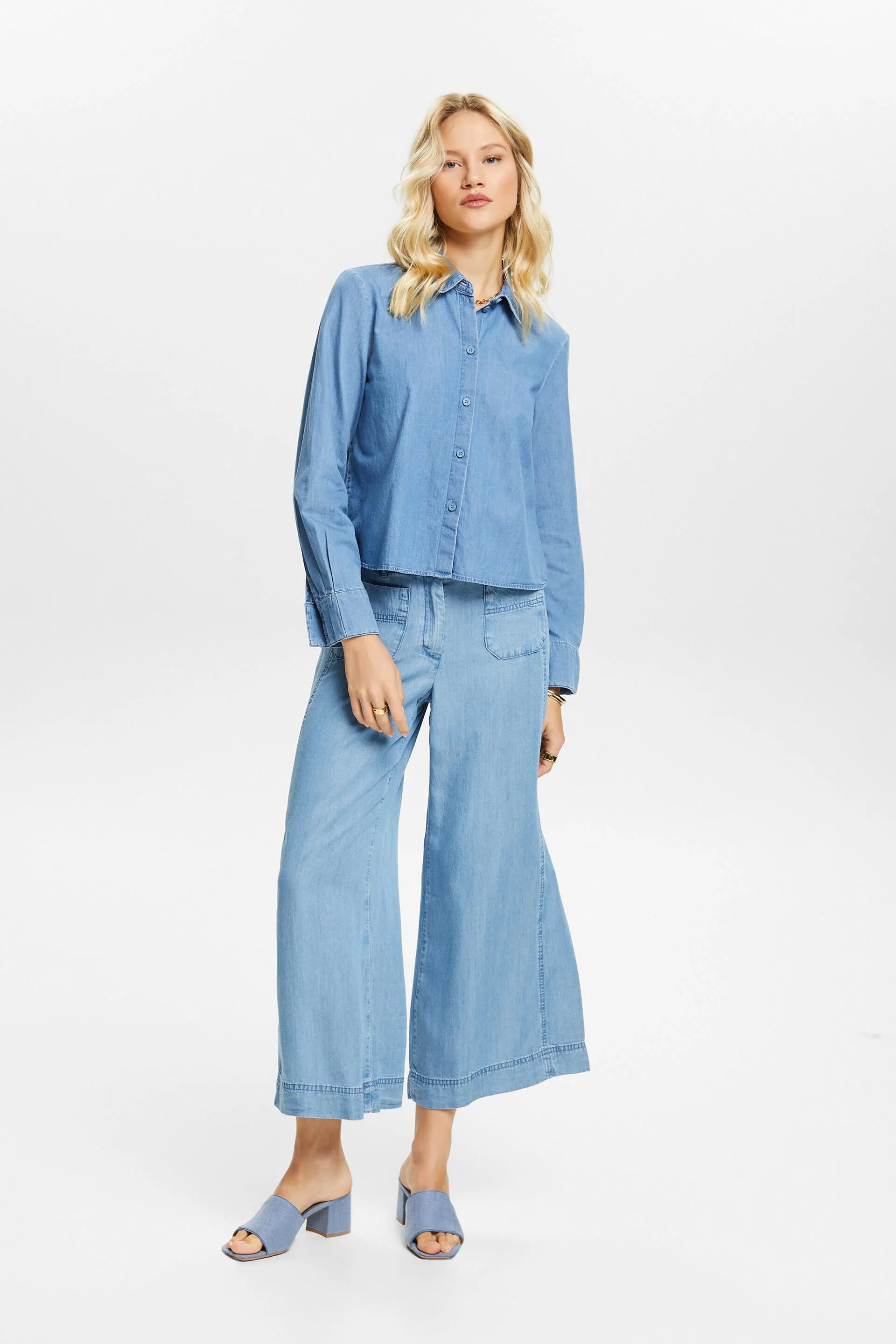 Jupe-culotte à jambes larges cropped