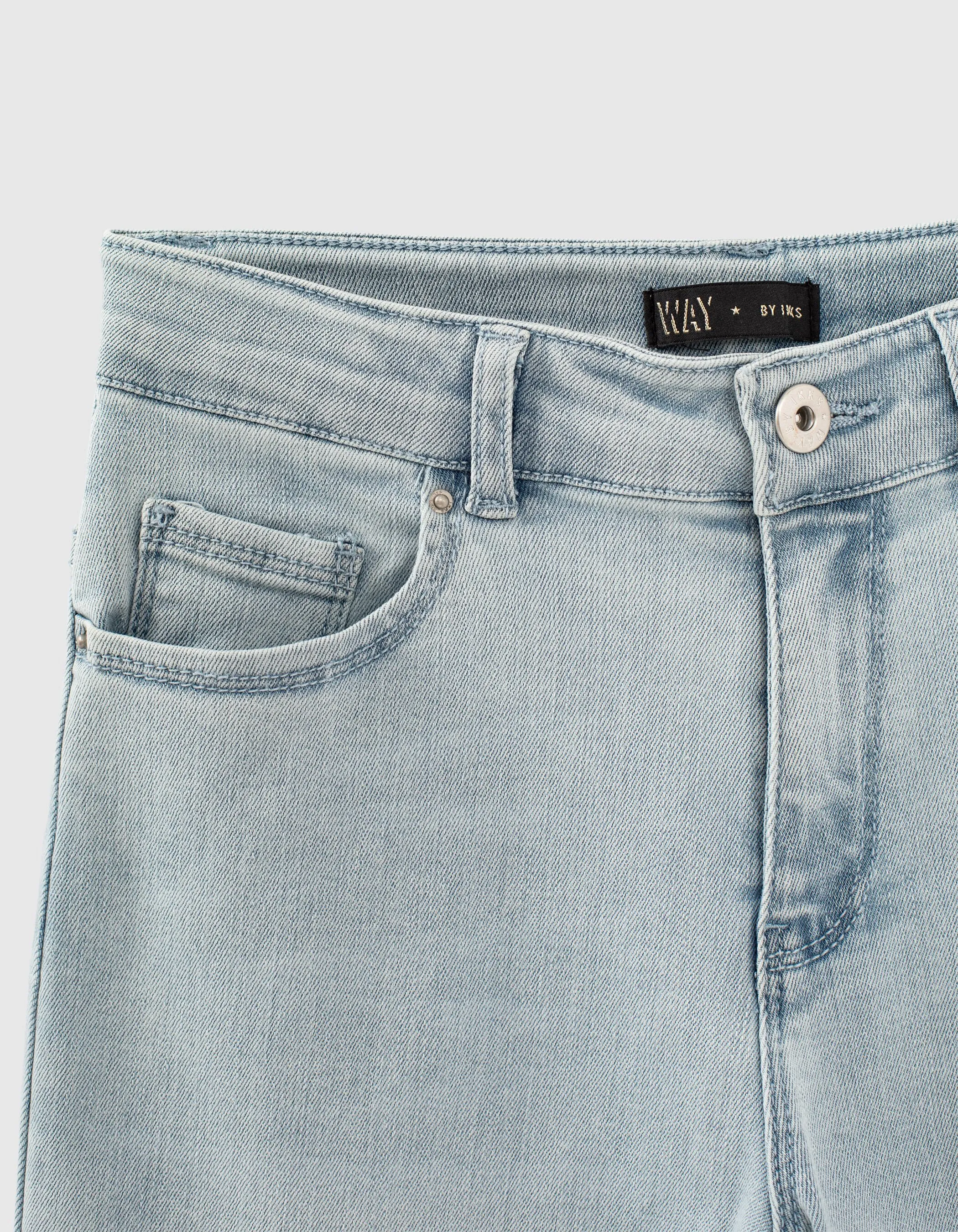 Jupe culotte en jean bleach blue fille