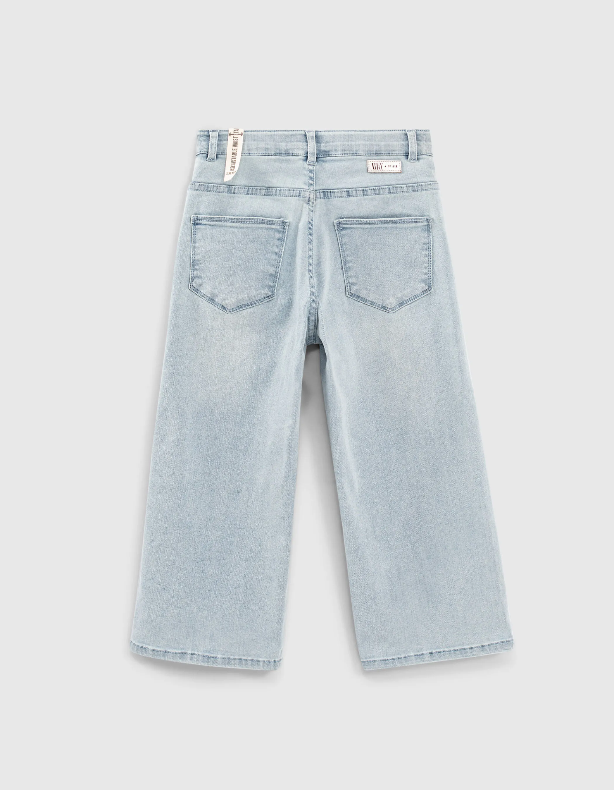 Jupe culotte en jean bleach blue fille