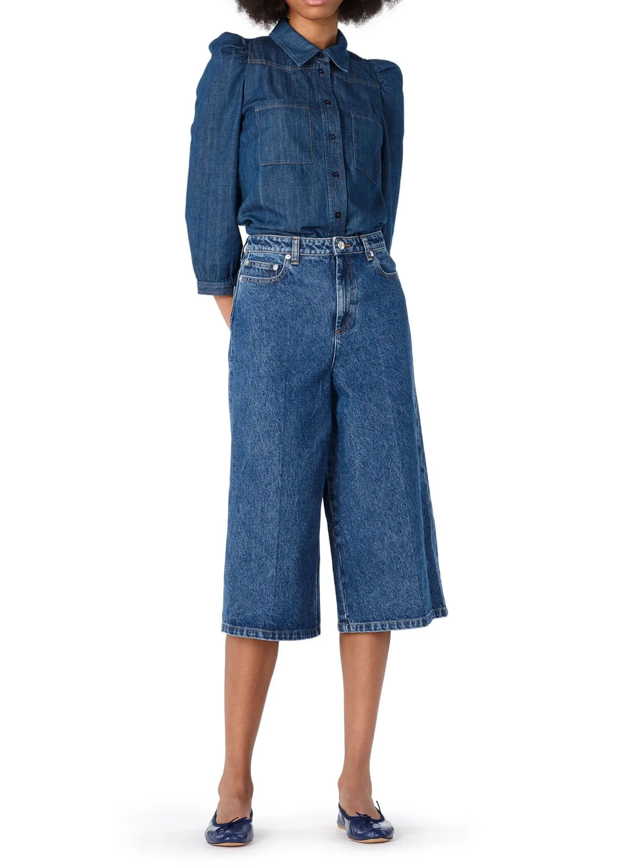 Jupe Culotte Hope Bleu foncé | A.P.C.