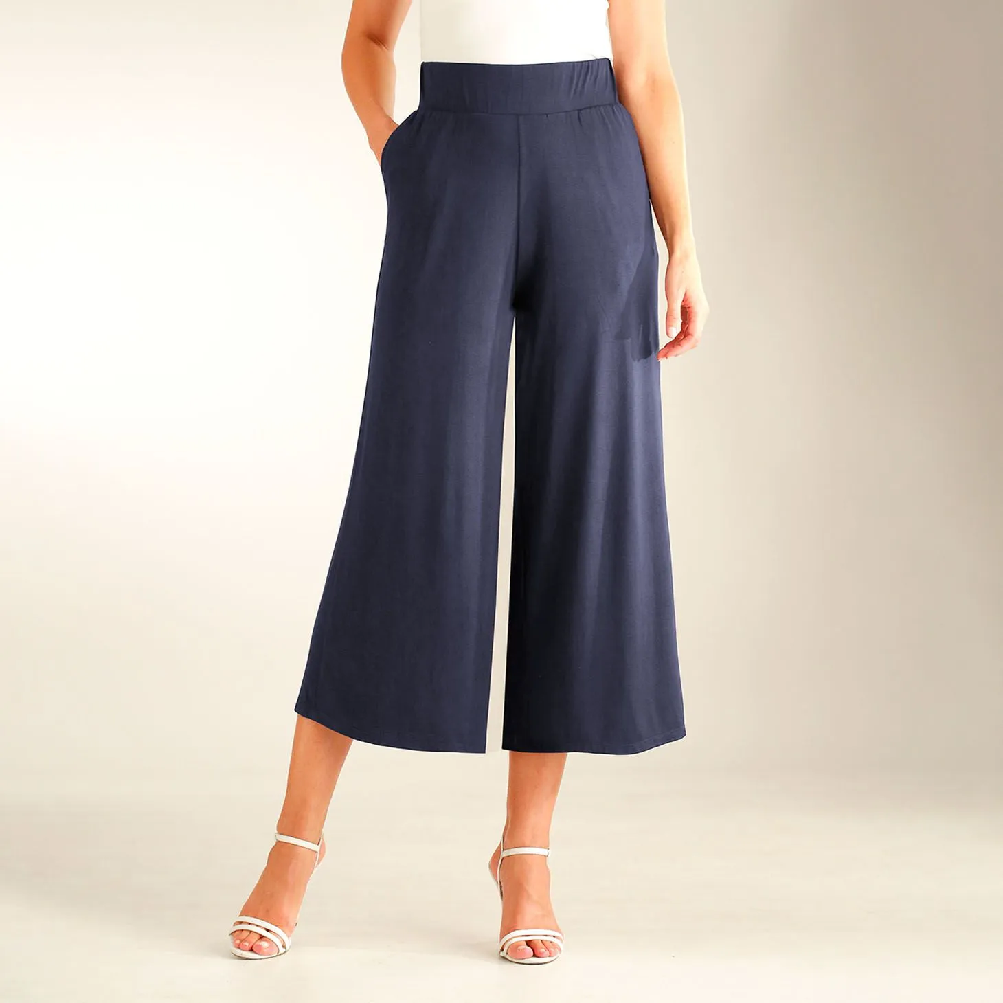 Jupe-culotte longue unie