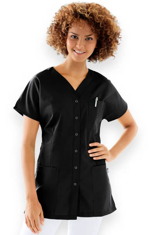 JUST STRONG Blouse Femme - Entièrement boutonnée noir